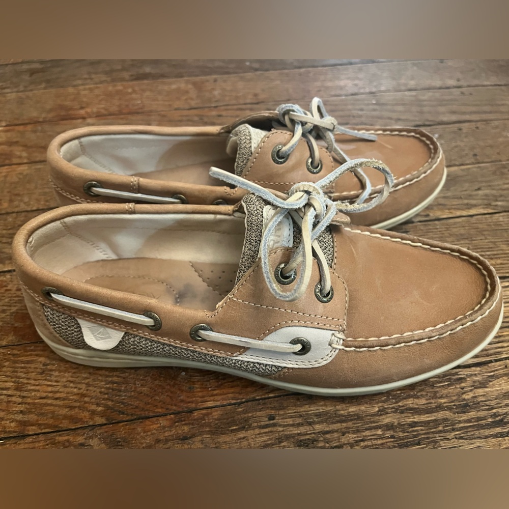 Sperry Top-Sider Women’s Angelfish Boat Shoes Size 6.5 Linen/Oat STS9558